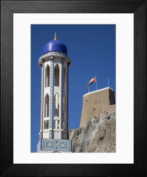 Framed Print : Mosque & Fort, Old Muscat, Oman, Middle East Framed Print : Mosque & Fort, Old Muscat, Oman, Middle East