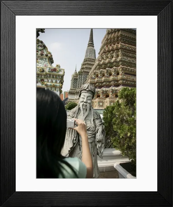 Framed Print : Thai woman taking pictures