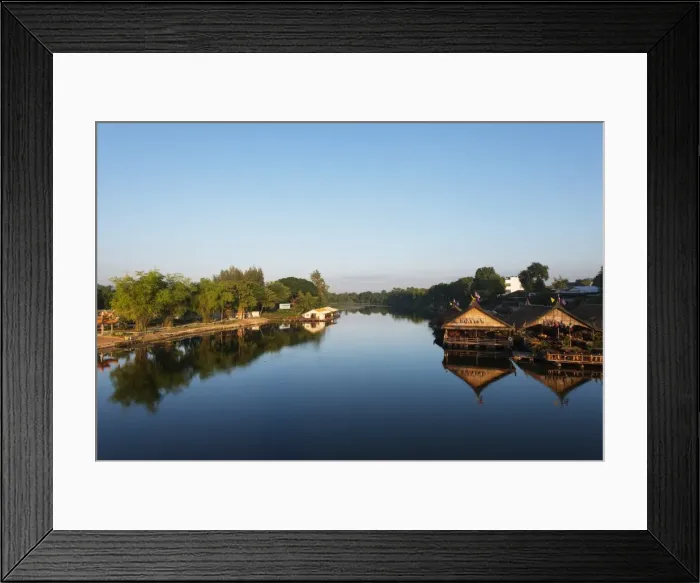 Framed Print : Floating raft restaurant on the River Kwai, Kanchanaburi, Thailand, Southeast Asia, Asia Framed Print : Floating raft restaurant on the River Kwai, Kanchanaburi, Thailand, Southeast Asia, Asia
