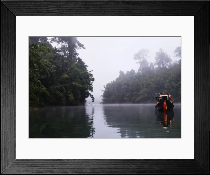 Framed Print : Tourists sightseeing, Ratchaprapa Reservoir, Khao Sok National Park, Surat Thani Province Framed Print : Tourists sightseeing, Ratchaprapa Reservoir, Khao Sok National Park, Surat Thani Province