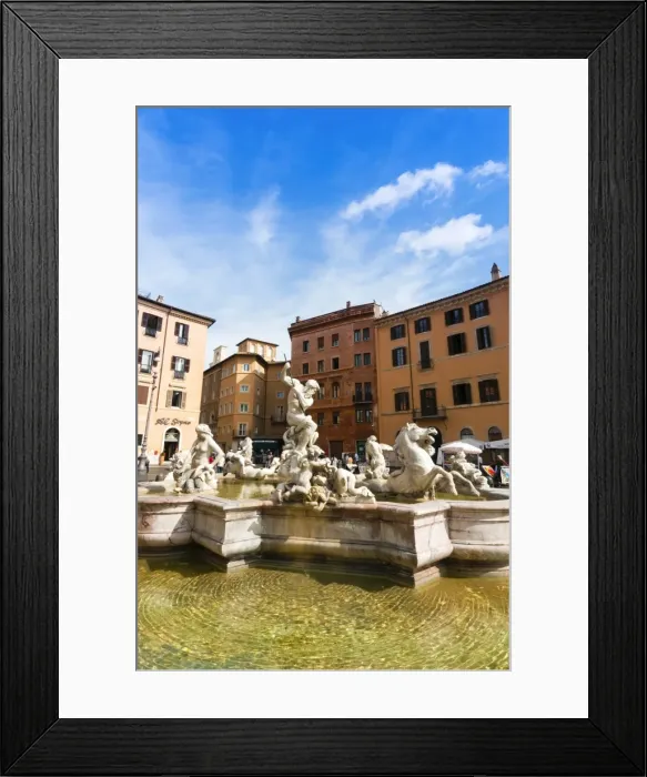 Framed Print : Fountain of Neptune, Piazza Navona, Rome, Unesco World Heritage Site, Latium, Italy Framed Print : Fountain of Neptune, Piazza Navona, Rome, Unesco World Heritage Site, Latium, Italy
