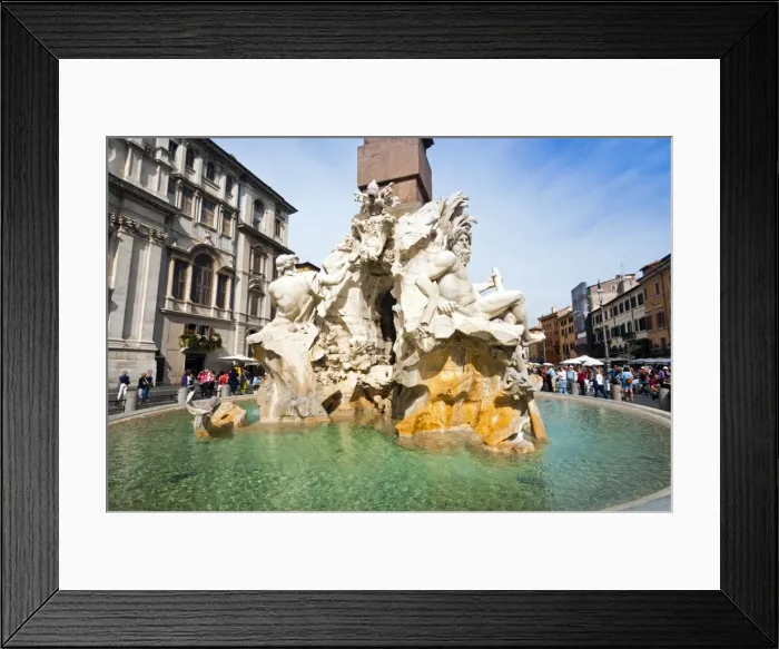 Framed Print : Fontana dei Quattro Fiumi, Piazza Navona, Rome, Unesco World Heritage Site, Latium Framed Print : Fontana dei Quattro Fiumi, Piazza Navona, Rome, Unesco World Heritage Site, Latium