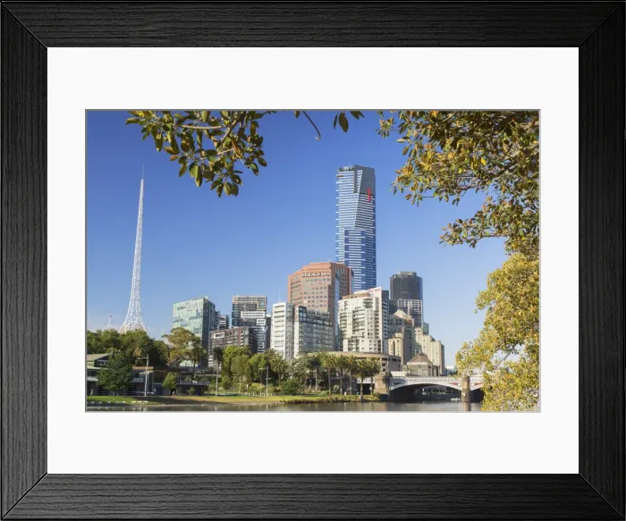 Framed Print : Eureka Tower and Victorian Arts Centre along Yarra River, Melbourne, Victoria, Australia Framed Print : Eureka Tower and Victorian Arts Centre along Yarra River, Melbourne, Victoria, Australia