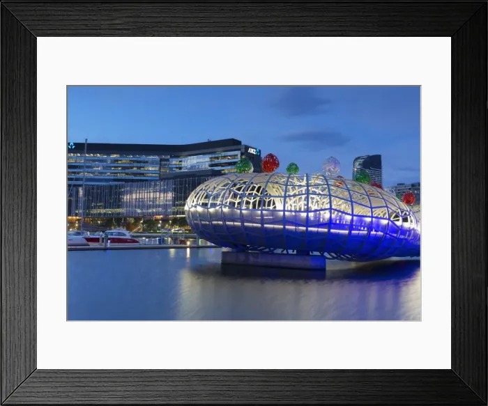 Framed Print : Webb Bridge at dusk, Melbourne, Victoria, Australia, Pacific Framed Print : Webb Bridge at dusk, Melbourne, Victoria, Australia, Pacific