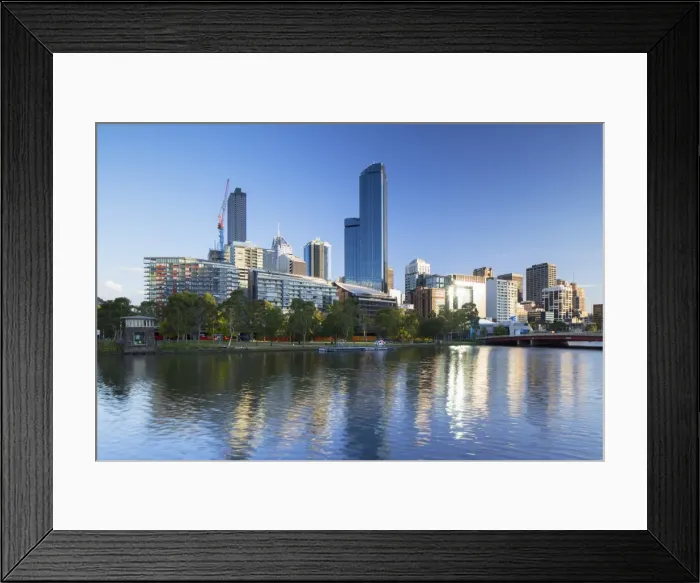 Framed Print : Rialto Towers and skyline along Yarra River, Melbourne, Victoria, Australia, Pacific Framed Print : Rialto Towers and skyline along Yarra River, Melbourne, Victoria, Australia, Pacific