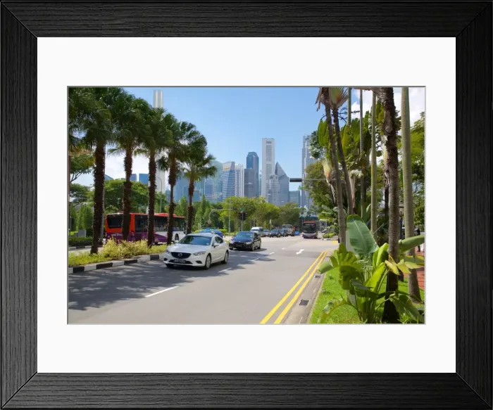 Framed Print : Beach Road and City Skyline, Singapore, Southeast Asia Framed Print : Beach Road and City Skyline, Singapore, Southeast Asia