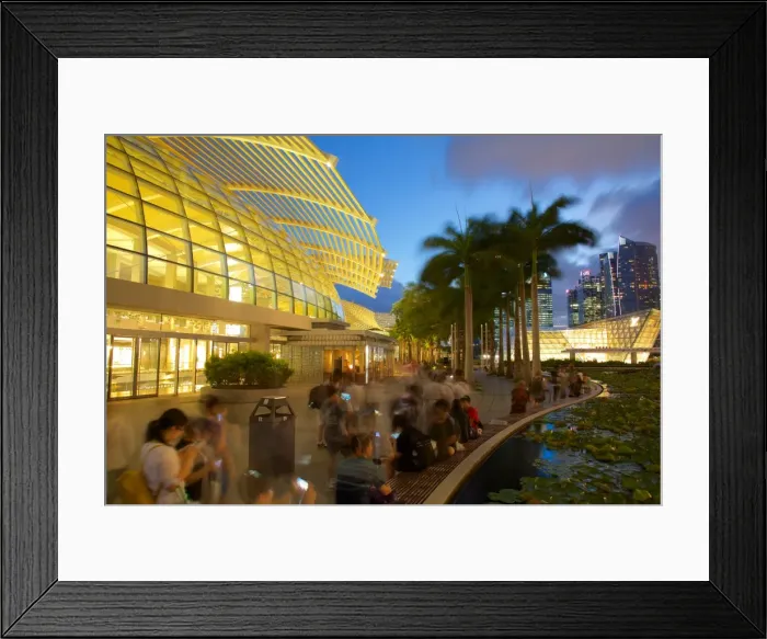 Framed Print : Skyline across Marina bay, Singapore, Southeast Asia Framed Print : Skyline across Marina bay, Singapore, Southeast Asia