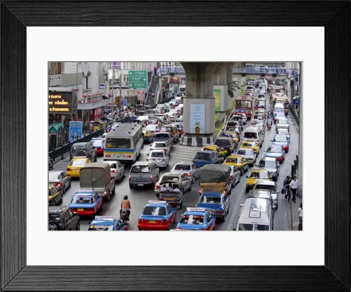 Framed Print : Traffic chaos in Bangkok Framed Print : Traffic chaos in Bangkok