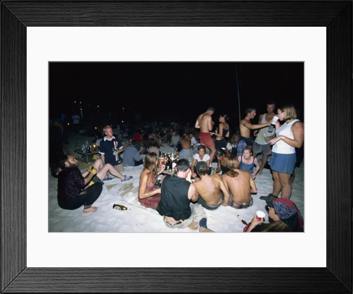 Framed Print : Tourists enjoy a Full Moon Party Framed Print : Tourists enjoy a Full Moon Party