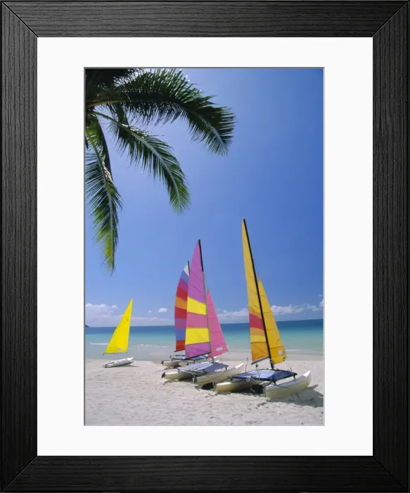 Framed Print : Sail boats on Chaweng Beach