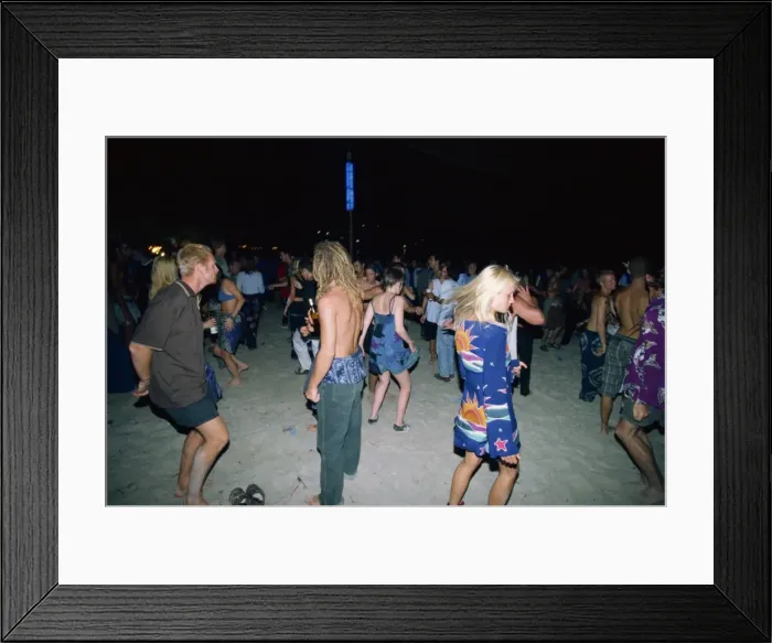 Framed Print : Tourists dancing at a full moon party at Haad Rin Beach Framed Print : Tourists dancing at a full moon party at Haad Rin Beach