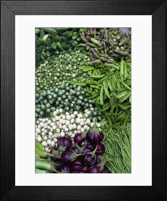 Framed Print : Close-up of vegetables of the aubergine family for sale in Thailand Framed Print : Close-up of vegetables of the aubergine family for sale in Thailand