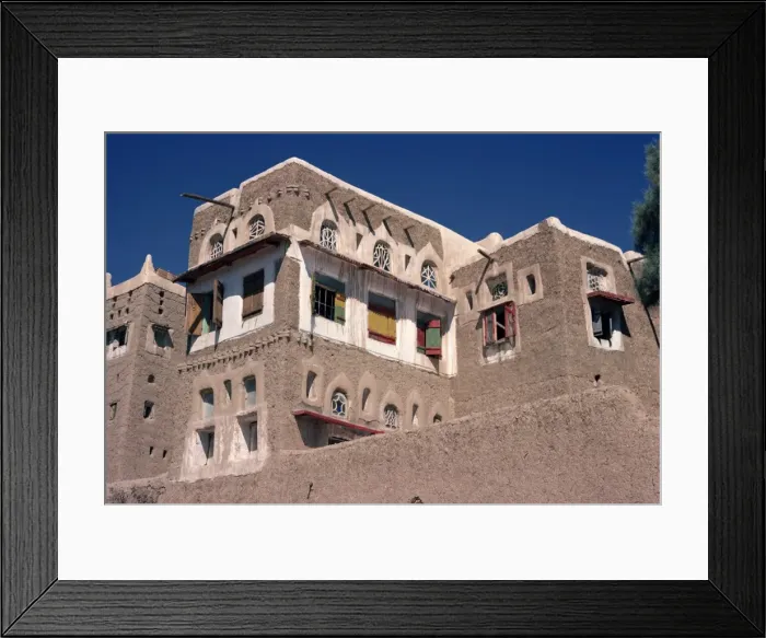 Framed Print : Typically decorated house of mud Framed Print : Typically decorated house of mud