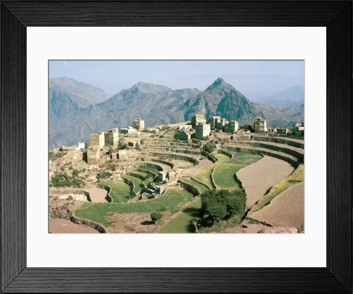 Framed Print : Terraced fields near Menacha Framed Print : Terraced fields near Menacha