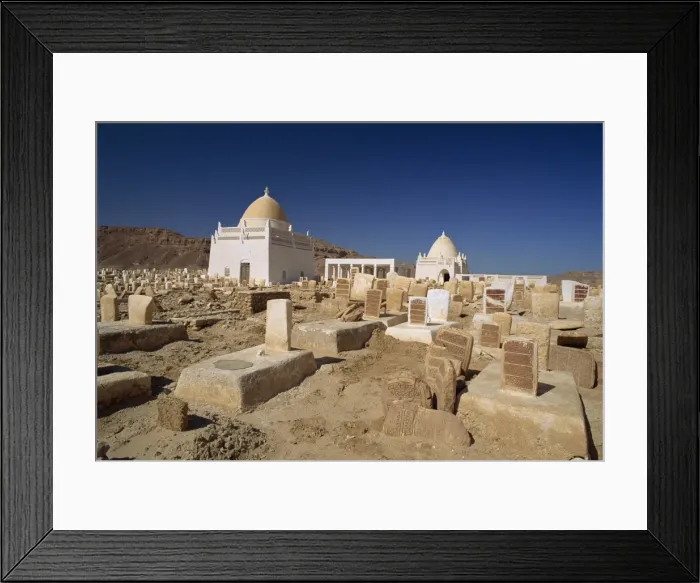 Framed Print : Old graves and tombs in the Einat Cemetery