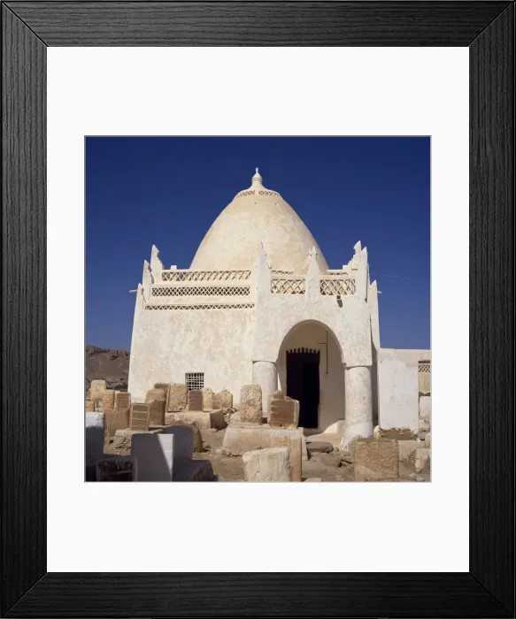 Framed Print : Ornate domed tomb and old graves in the Einat Cemetery Framed Print : Ornate domed tomb and old graves in the Einat Cemetery