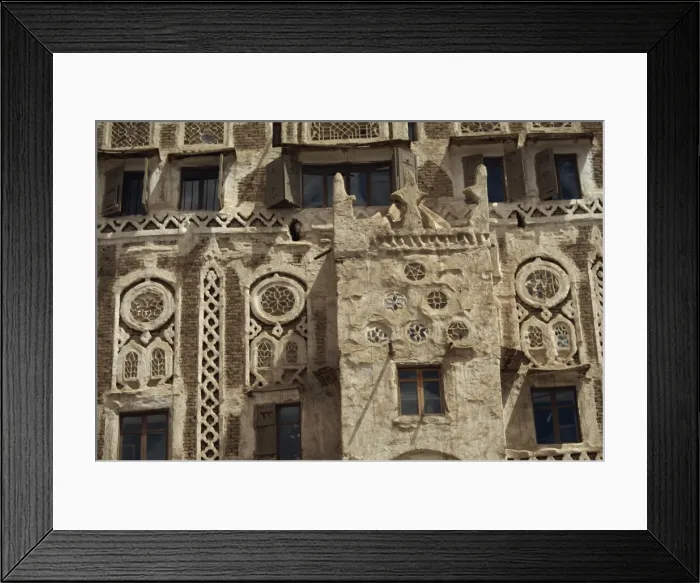 Framed Print : Architectural detail of a decorated house in the old Framed Print : Architectural detail of a decorated house in the old