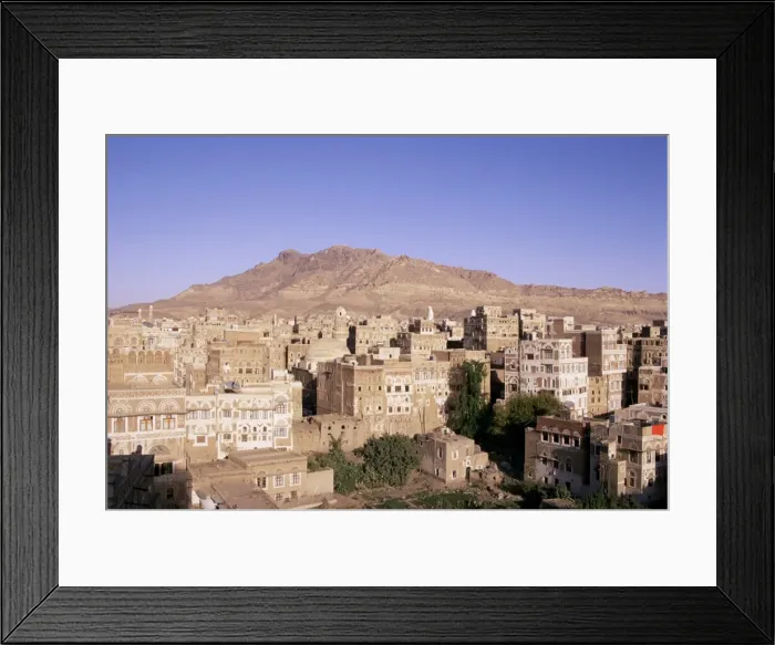 Framed Print : Old Town, Sana a Framed Print : Old Town, Sana a