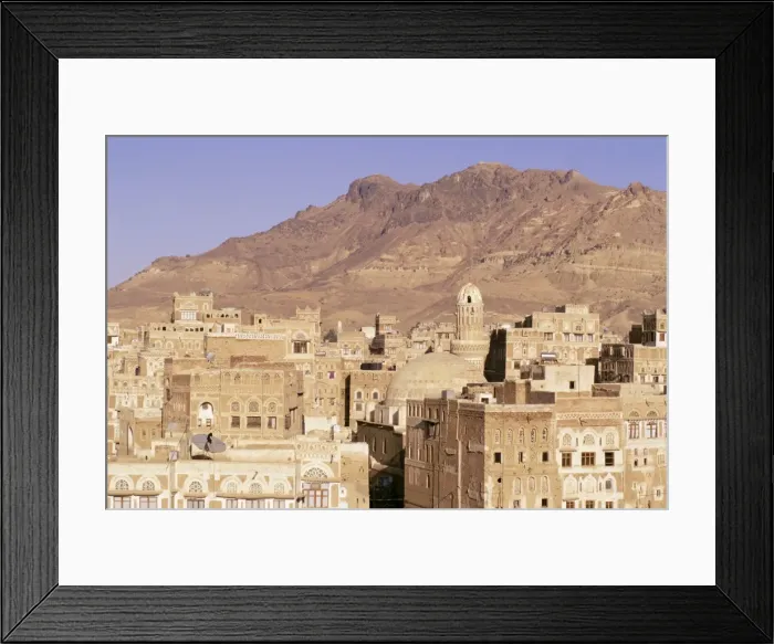 Framed Print : Old Town, Sana a Framed Print : Old Town, Sana a