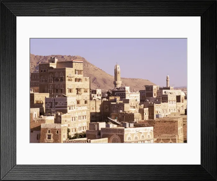 Framed Print : Old Town, Sana a Framed Print : Old Town, Sana a