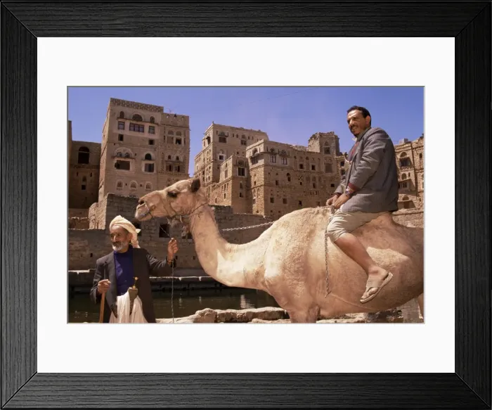 Framed Print : Men with camel Framed Print : Men with camel