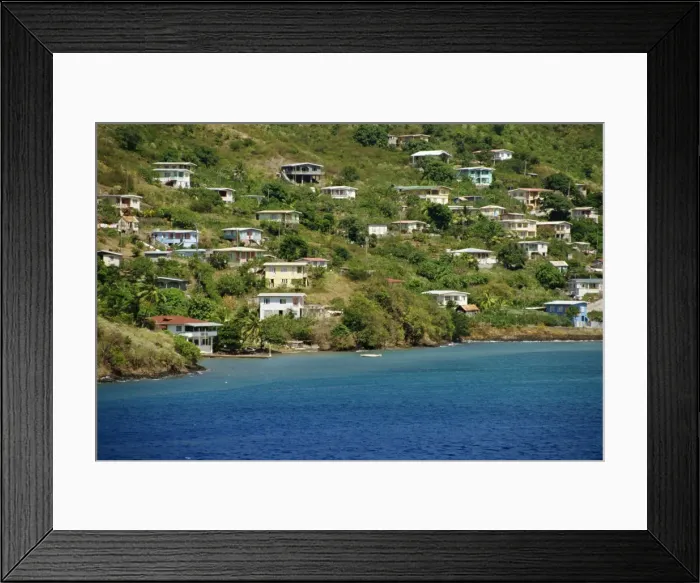 Framed Print : Houses overlooking the sea Framed Print : Houses overlooking the sea