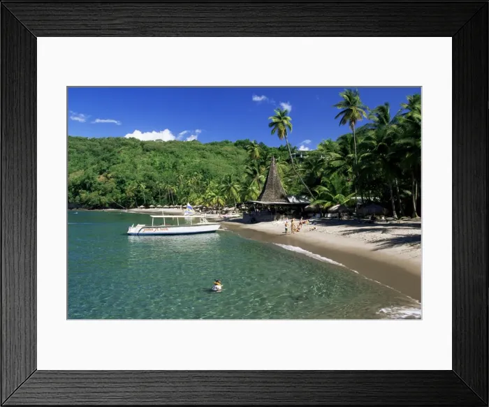 Framed Print : Anse Chastenet, St Framed Print : Anse Chastenet, St