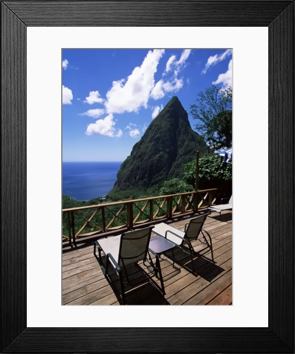 Framed Print : The balcony of one of the villas at the Ladera resort Framed Print : The balcony of one of the villas at the Ladera resort