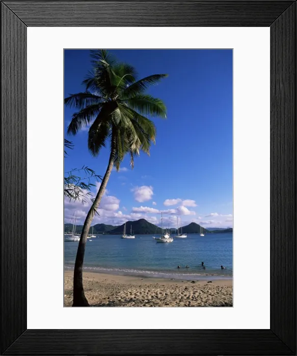 Framed Print : Pigeon Point, Rodney Bay, St Framed Print : Pigeon Point, Rodney Bay, St