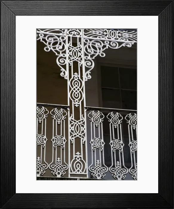 Framed Print : Ornate balcony on Granby Street, St Framed Print : Ornate balcony on Granby Street, St