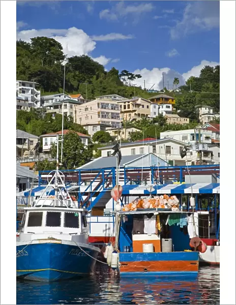 Fishing boats in Carenage Harbour, St