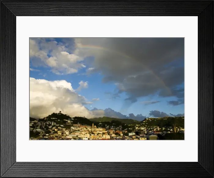 Framed Print : Rainbow over St Framed Print : Rainbow over St