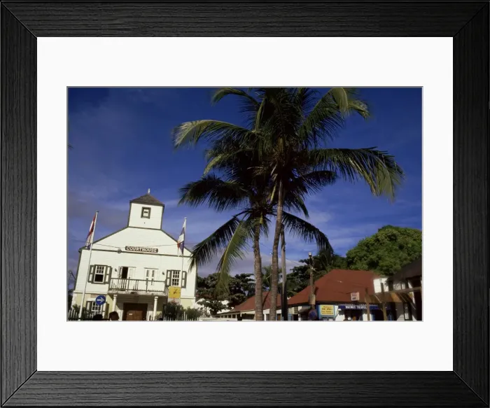 Framed Print : Old courthouse, Philipsburg, St Framed Print : Old courthouse, Philipsburg, St