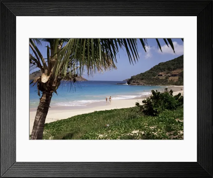 Framed Print : Beach at Anse des Flamands, St Framed Print : Beach at Anse des Flamands, St