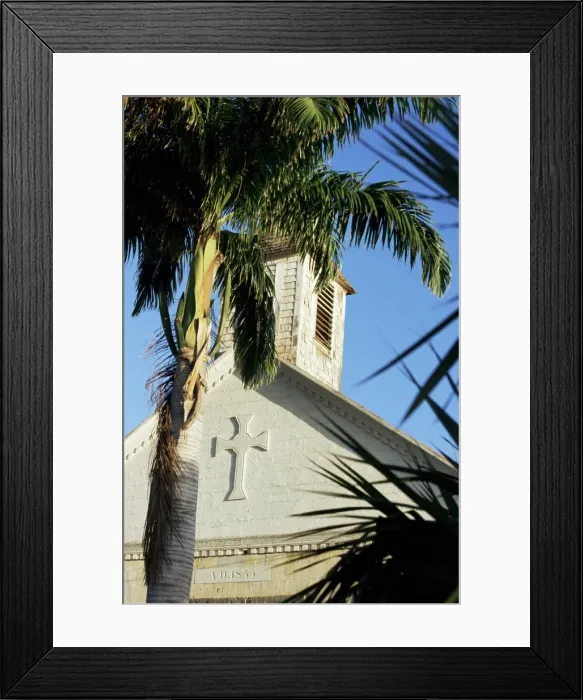 Framed Print : Episcopal (Anglican) church, dating from 1855, Gustavia, St Framed Print : Episcopal (Anglican) church, dating from 1855, Gustavia, St