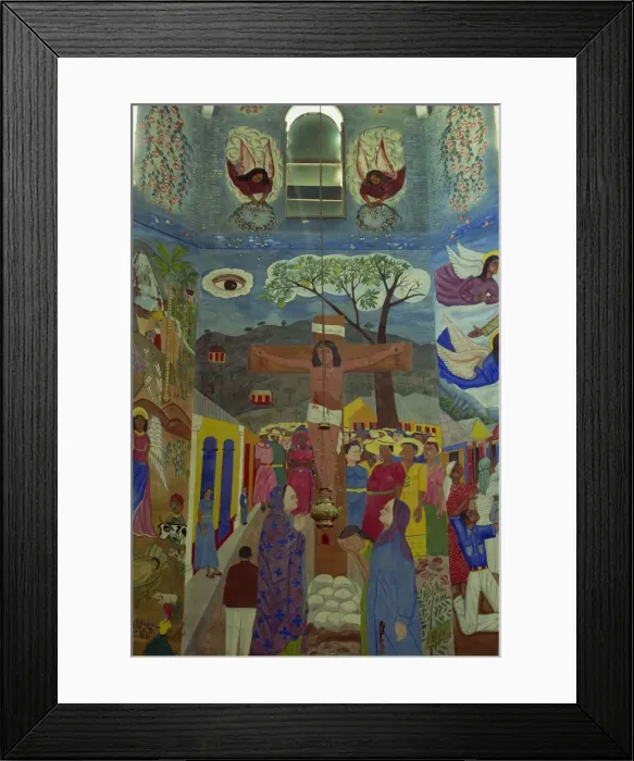 Framed Print : Crucifixon mural Framed Print : Crucifixon mural