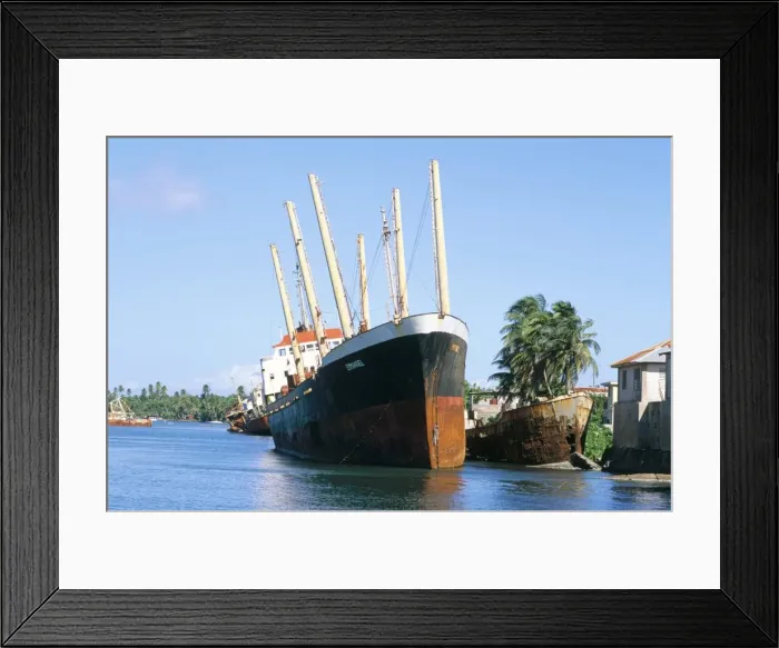 Framed Print : Wrecked boat after Cyclone Marylin in 1995 Framed Print : Wrecked boat after Cyclone Marylin in 1995