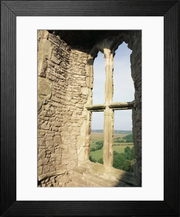 Framed Print : Detail of window in Weobley Castle Framed Print : Detail of window in Weobley Castle