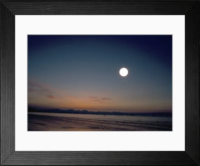 Framed Print : Moonlight over Cardigan Bay