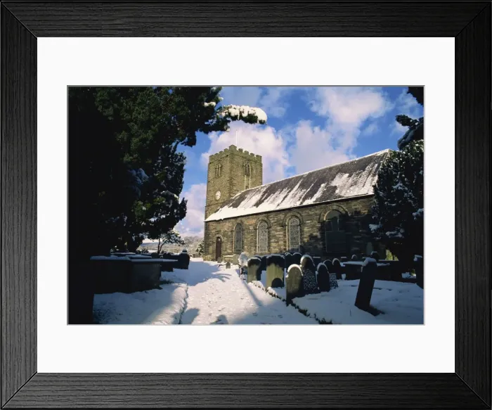Framed Print : St Marys Anglican Church in winter with snow on the ground Framed Print : St Marys Anglican Church in winter with snow on the ground