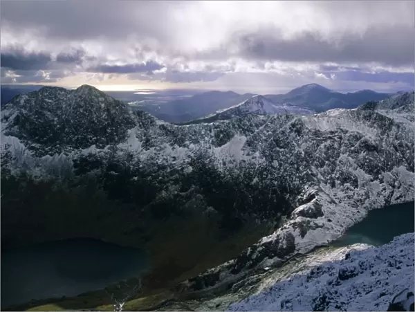Snowdon mountain and surrounding ridges