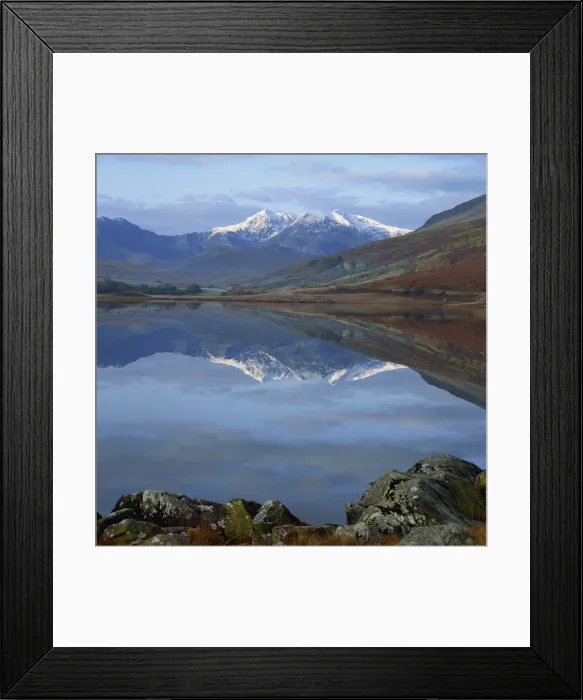 Framed Print : Snowcapped peaks of the Snowdon Range