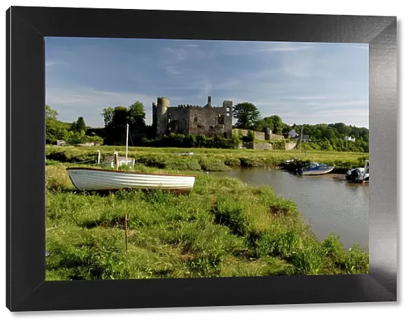 The castle and estuary at Laugharne
