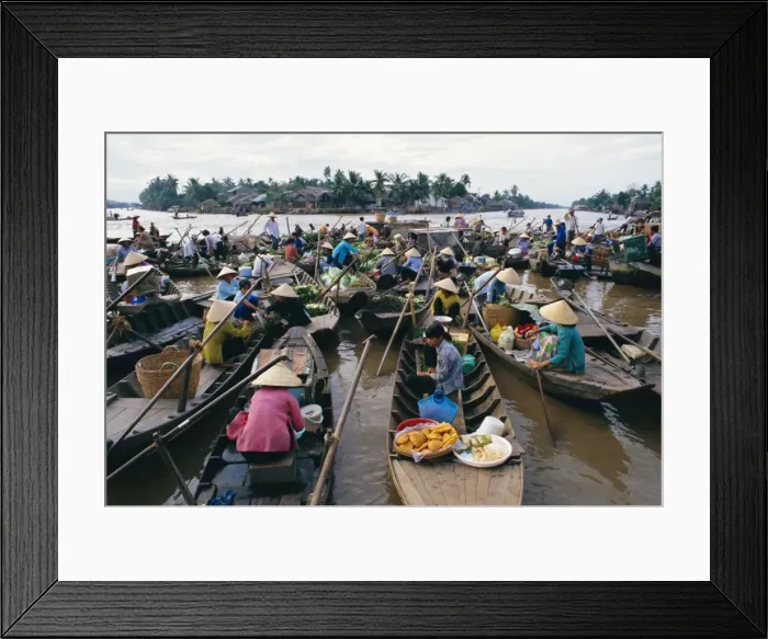Framed Print : Morning floating market Framed Print : Morning floating market