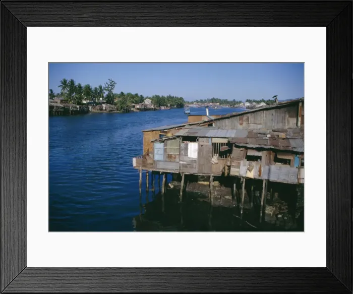 Framed Print : Stilt houses over the harbour Framed Print : Stilt houses over the harbour