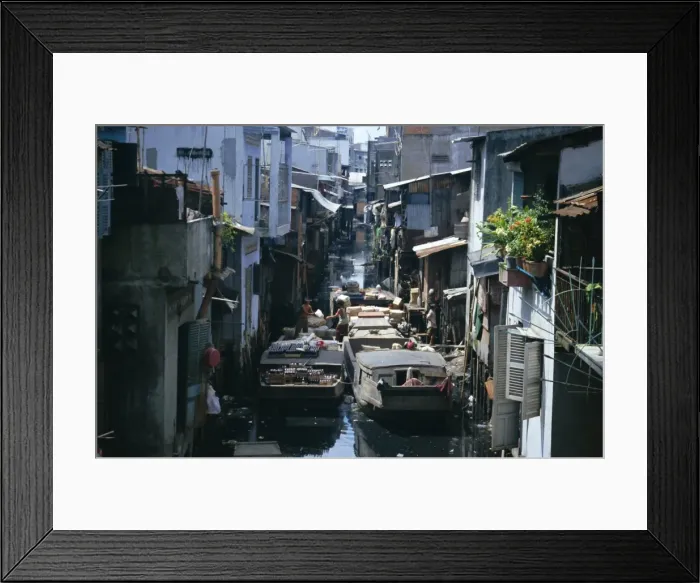 Framed Print : Narrow waterway between houses Framed Print : Narrow waterway between houses