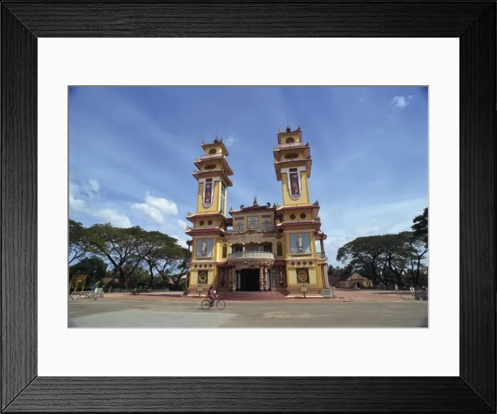 Framed Print : Exterior of the Cao Dai Temple Framed Print : Exterior of the Cao Dai Temple