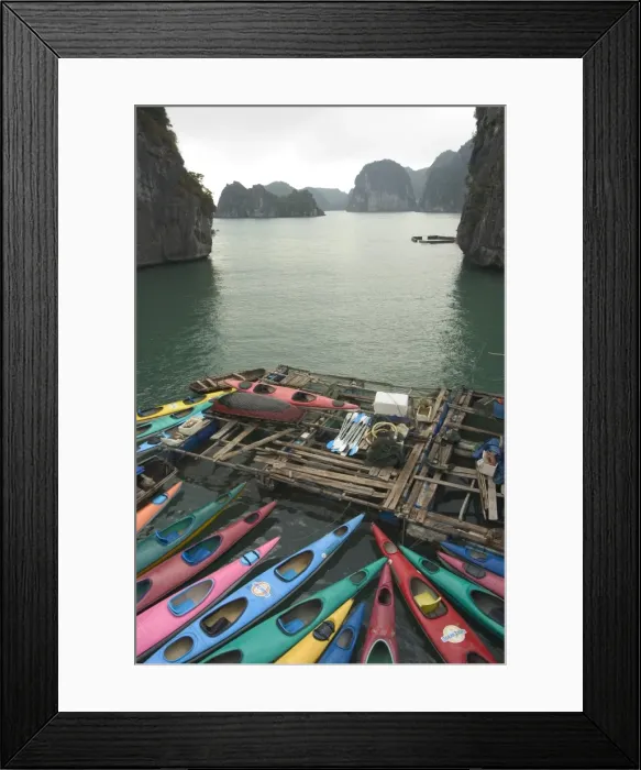 Framed Print : Canoes, Halong Bay Framed Print : Canoes, Halong Bay