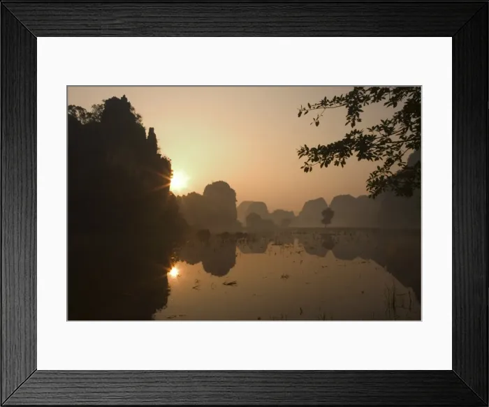 Framed Print : Sunrise, limestone mountain scenery Framed Print : Sunrise, limestone mountain scenery