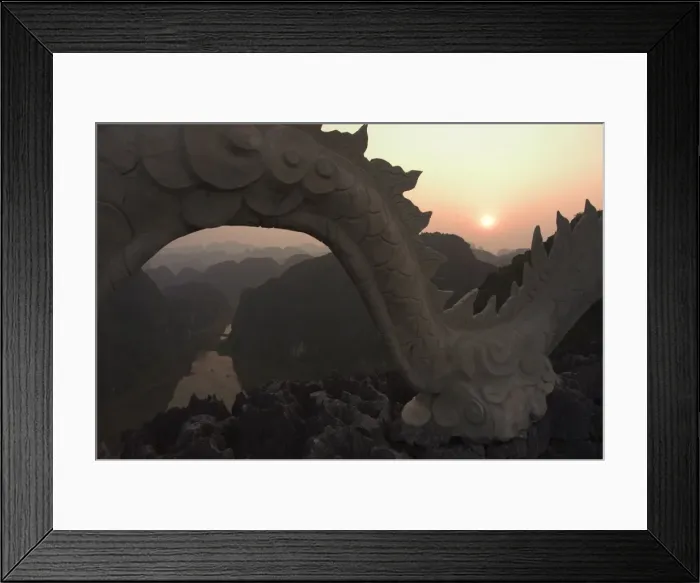 Framed Print : Sunset, dragons backbone Framed Print : Sunset, dragons backbone